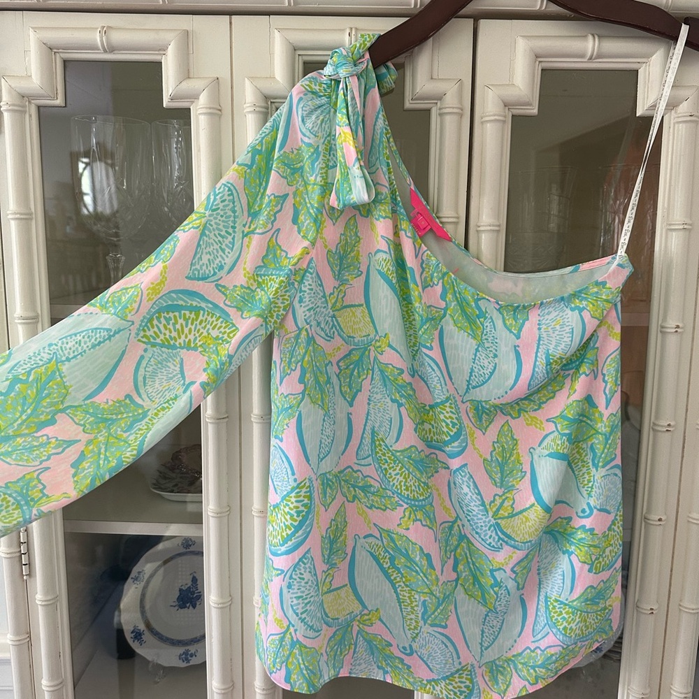 Lilly Pulitzer Avena Top Urchin Pink Vitamin Sea NWOT Size6